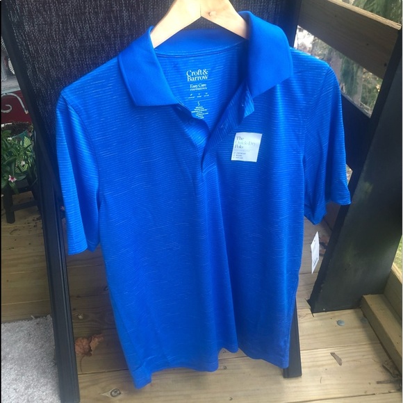 Croft & Borrow quick dry blue polo - size small men’s - Picture 2 of 9